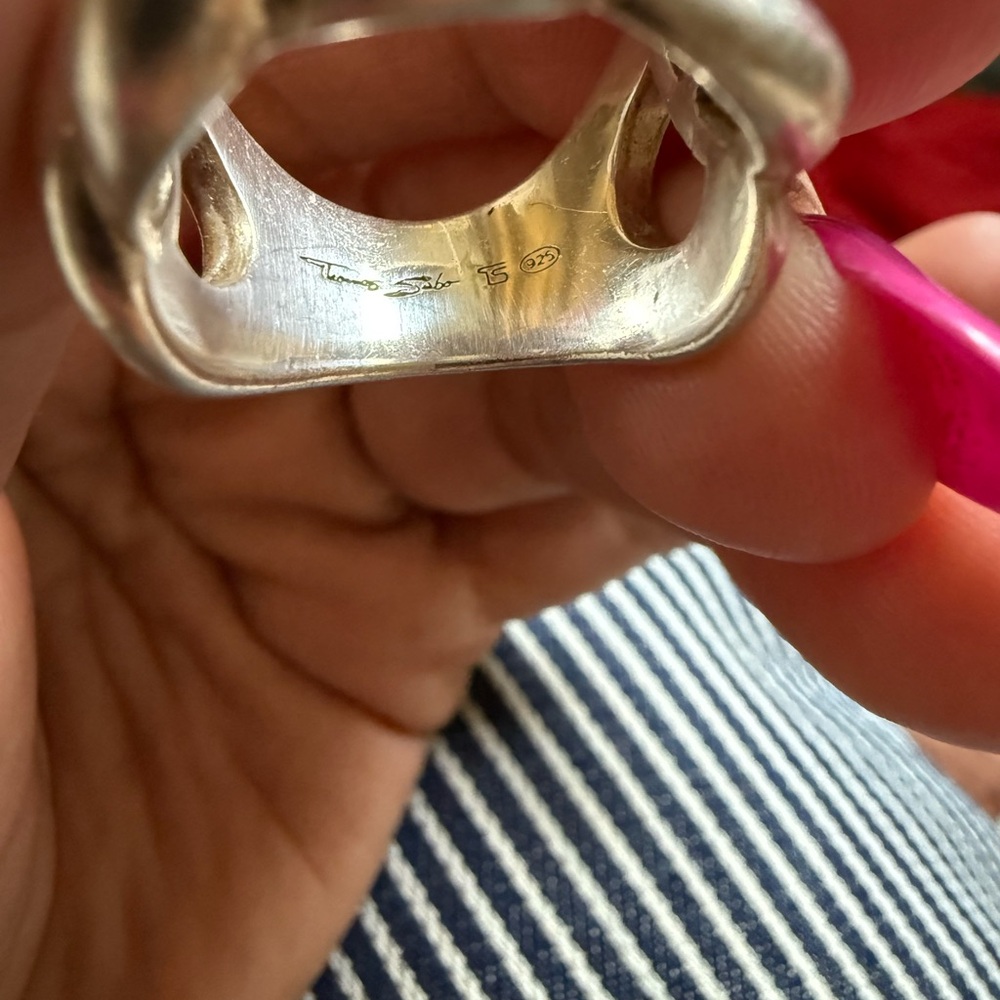 Thomas Sabo Solid Sterling Chain Ring - Picture 2 of 3